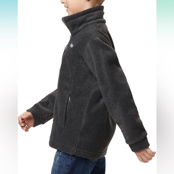 Columbia Toddler Boys Steens Mt II Fleece, Charcoal Heather, 4T - Picture 4 of 6